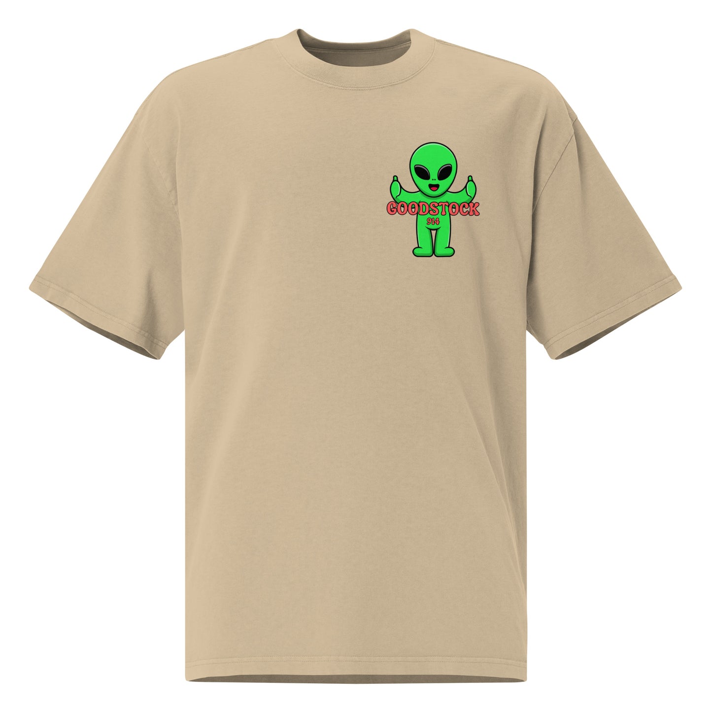 Oversized faded Goodstock Alien T-Shirt