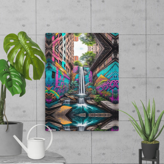 "LOOKING FOR WATERFALLS IN TRIBECA" Canvas Art